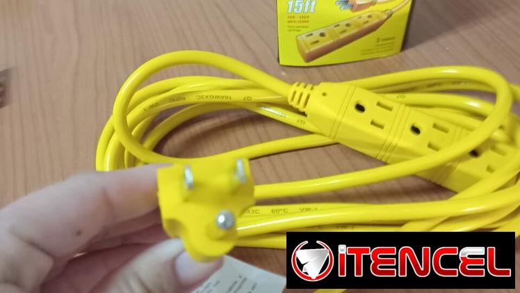 🚧 REGLETA ELECTRICA Q7 6 SALIDAS 110/120 V – 85 CM / EXTENSION ELÉCTRICA 15FT. CON MULTI TOMA-Q7 🚧