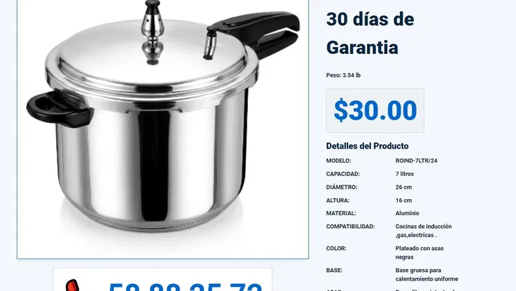 OLLA DE PRESIÓN ROYAL 7 L VPT-0262