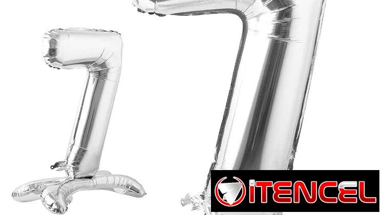 32″ Siete Plateado con Base
