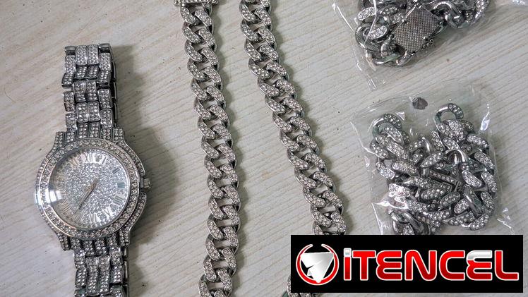Juego de reloj con manillas y cadena, perfecto para regalar