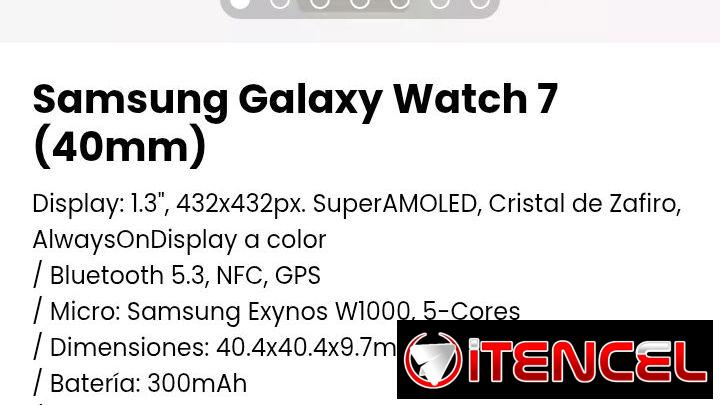 Samsung Galaxy Watch 7 (40mm). Nuevo con garantía