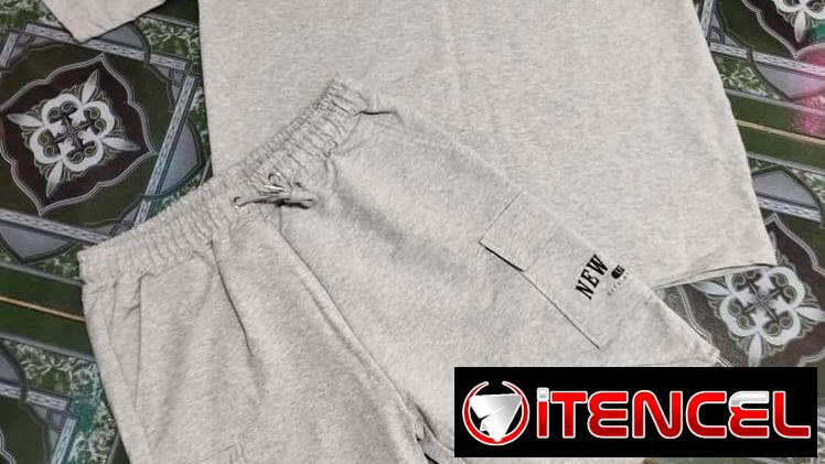 Ropa hombre – conjunto de shorts+pullover overzise.   10 Usd