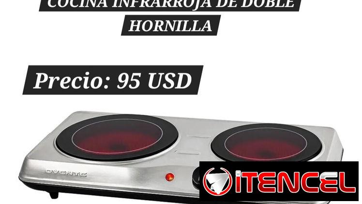 Cocina infrarroja de doble hornilla