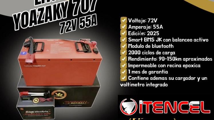Bateria de Litio Yoazaky707 72v 55A Edición 2026