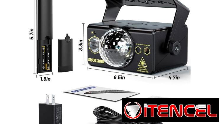 Luz de Discoteca LED RGB OIEZISRO con Control Remoto y Sensor de Música para Fiestas