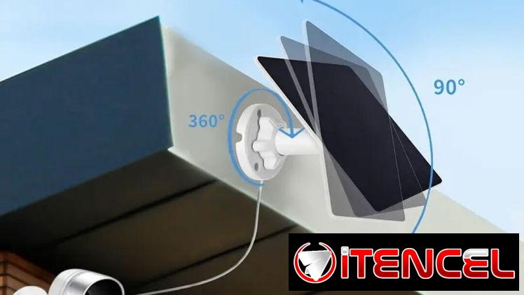 Panel solar para cámaras, celulares, tablets, powerbanks, ajustable a 360 grados y con varios conectores