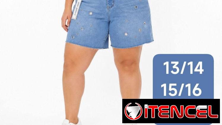 Bermudas de mezclilla elastizada