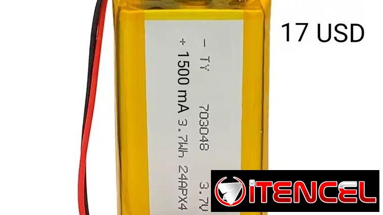 PILAS 3.7 V  1500 mA batería emergencia para alarmas inalambricas GSM