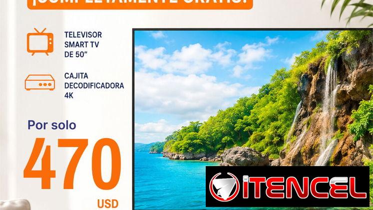 🔥 ¡SÚPER COMBO HOGAR! Smart TV 50″ + Cajita Decodificadora 4K GRATIS ¡Señal perfecta en pantalla gigante! 📺💥
