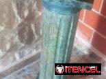 Pedestal de mármol con caracola de mármol para decorar