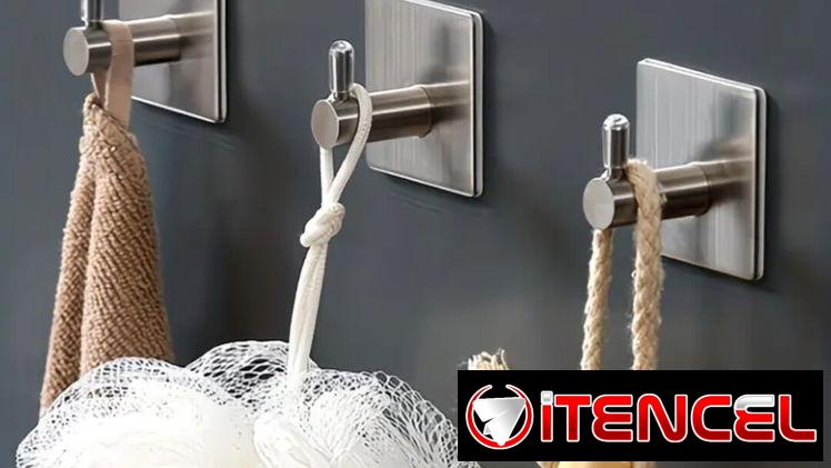 Clip en inoxidable auto adhesivo/ PQTE 3 piezas