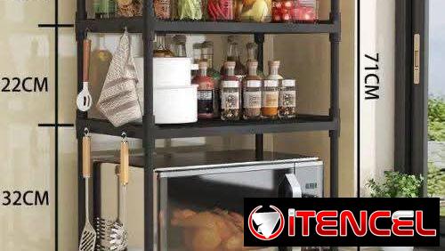 Organizador para Micro. Plástico engomado y tubos de metal  ✅71 cm altura x 48 x 26 🏷️$12 000