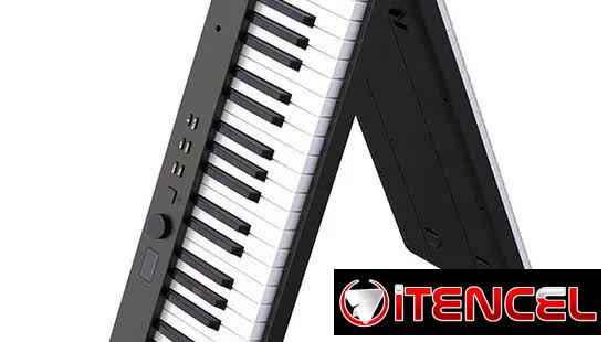 Piano eléctrico plegable de 88 teclas para llevar de viaje – Teclado de piano plegable – Piano digital y piano digital