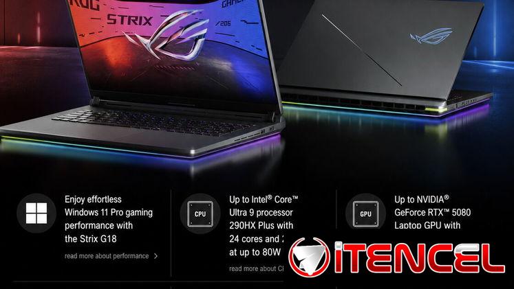 LAPTOP GAMING ASUS ROG STRIX G18 2025 RTX 5080 32GB RAM 2TB SSD + MOCHILA ROG ENVÍO + GARANTÍA