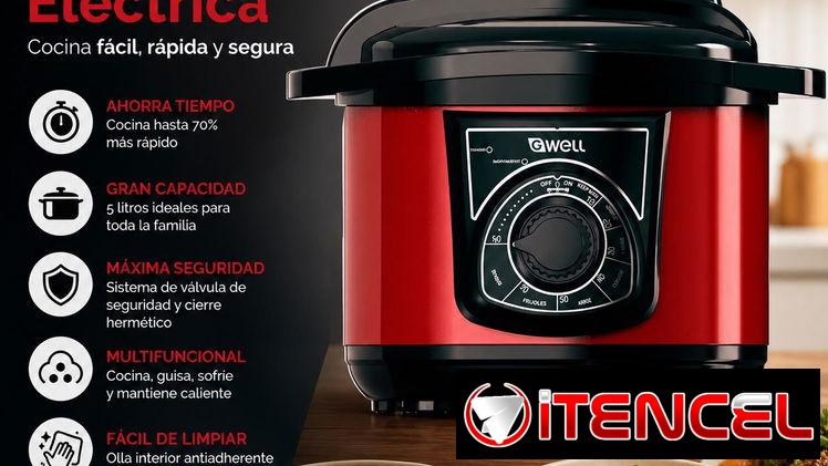 Olla reina Gwell 5 Litros/ 90 minutos ( rojo)   Garantía 1 mes