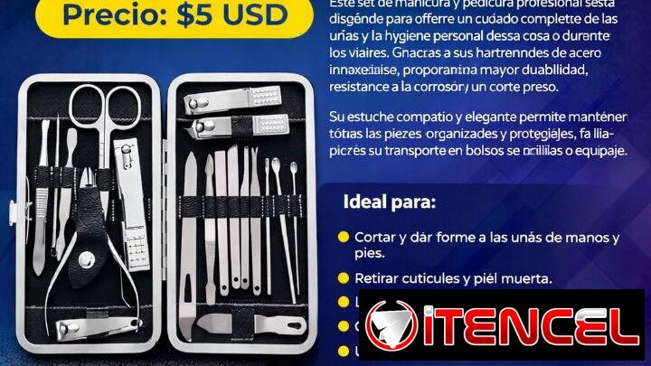 Manicura y Pedicura con Estuche Premium 12 PCS