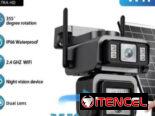 Camara de seguridad de doble cardan con panel solar