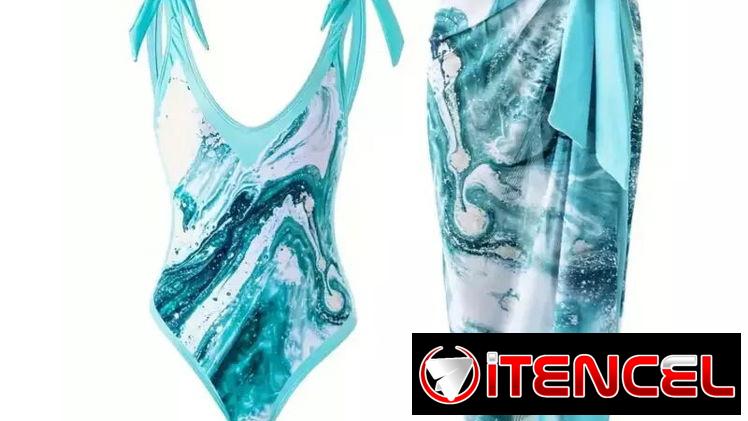 Juego/ Conjunto Traje de Baño. Enterizo y Falda. Estilo Veraniego y Colorido