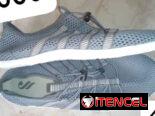 Zapatillas deportivas grises – Calzado atlético unisex – Tenis ligeros transpirables – Zapatillas casual con suela blanc