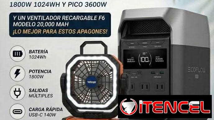 COMBO DELTA 3 CLASICA + VENTILADOR RECARGABLE FE 20.000MAH