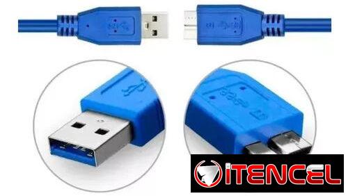 🔵 CABLE PARA DISCO DURO EXTERNO 3.0 🔵 1 METRO 🔵 MICRO B USB -🔵 —  58872360