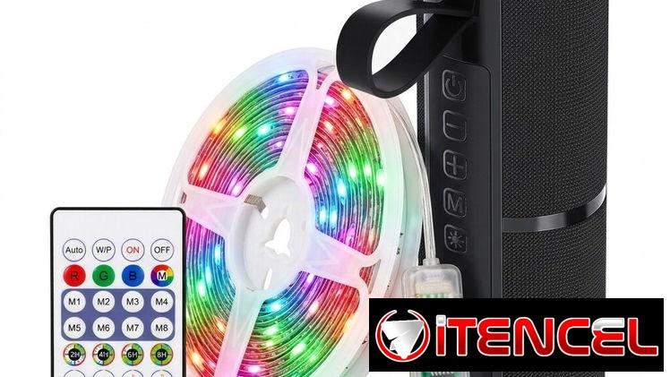 BOCINA BLUETOOTH 1HORA  CON CINTA LED.  Precio: 25 USD VPT