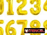Globo metálico de número 16″