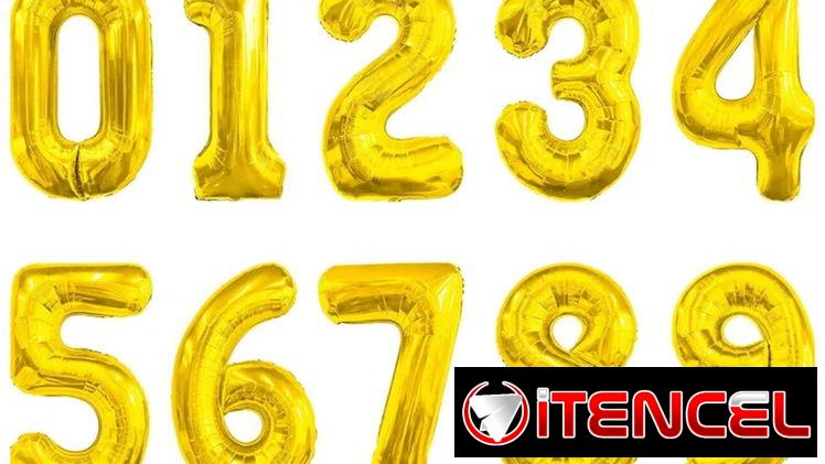 Globo metálico de número 16″