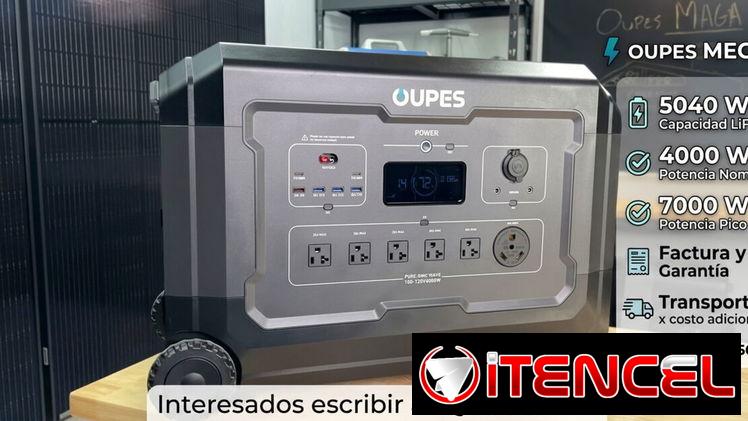 ⚡OUPES MEGA 5 🔋5040 Wh Capacidad LiFePO4  ✅ 4000 W Potencia Nominal  ✅ 7000 W Potencia Pico 🧾  🚛con mensajería depend