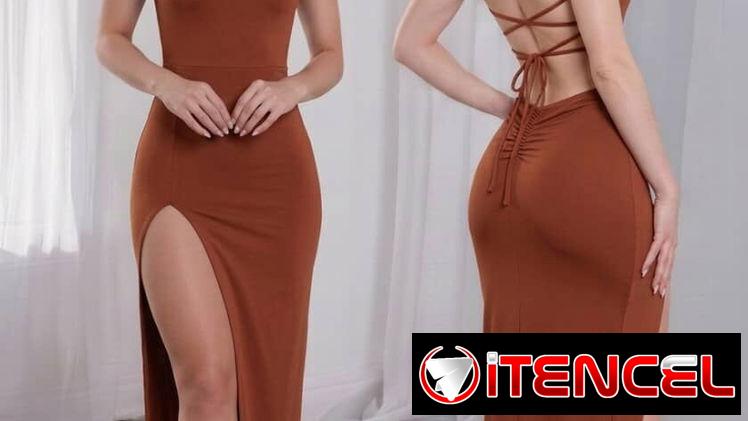 ♡ Vestido Largo blanco, Cruzado Detrás ♡ ~ Estilo Levanta Glúteos ~