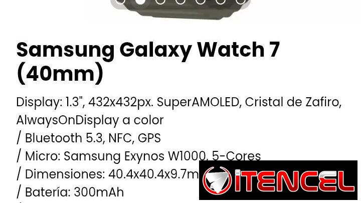 Samsung Galaxy Watch 7 (40mm). Nuevo con garantía