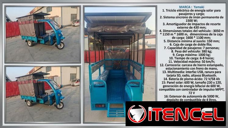 Triciclo con panel solar.