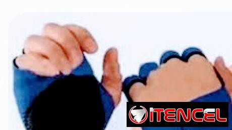 Guantillas para Gyn de mujer y de hombre color azul talla S y L