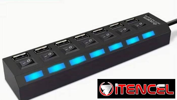 ☎️53544655 🛵 Entrega Disponible ⭐ Hub USB 3.0 – 7 Puertos con Switch⭐