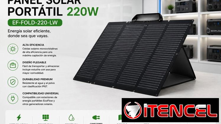 Panel Solar Portátil 220W Ecoflow *PRECIO 320 USD*