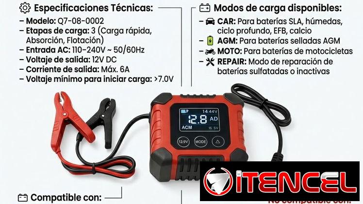 ⚡ CARGADOR DE BATERÍA INTELIGENTE
