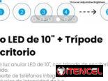 Kit de luz anular LED de 10″, con trípode de escritorio incluido.