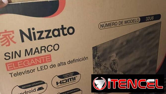 Smart TV 32 pulgadas NIZZATO HD con cajita interna HD incluida y base para la pared, precio $225 USD Transporte incluido