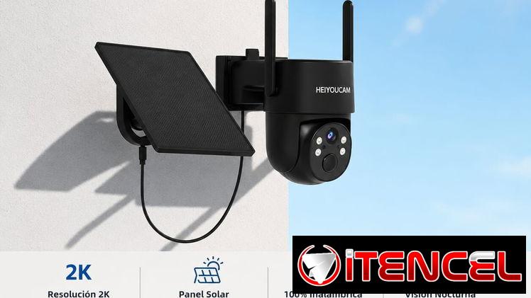 Cámara de video vigilancia HG cam. Cámara de Seguridad con batería interna y panel solar