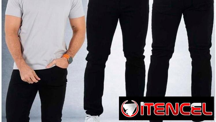 Pantalón negro de mezclilla