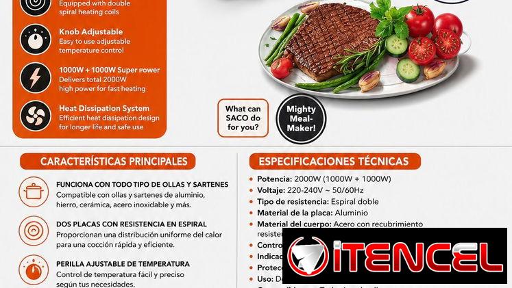 Cosina electrica  marca saco
