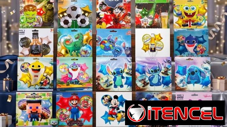 Set de globo de Merlina, Mini, stitch, sonic, super Mario bob sponja, unicornio, las princesas, set para adultos