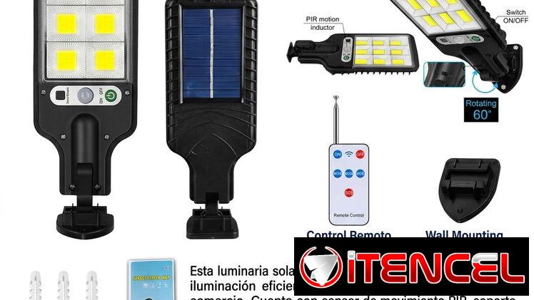 lampara con panel sólar