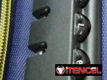 MOCHILA NUEVA CON SEGURA Y USB DE COLORES AZUL Y BEGRA