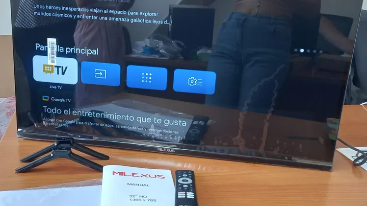 Televisor Milexus 32 Smart Google TV HD, Smart TV Milexus 32 Pulgadas 2 HDMI 1 LAN VPT#-0498