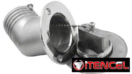 Entrada c/Tapa de tanque de combustible gasolina. Acero inoxidable marino 316. Incluyo de regalo:  liquido antiponche.