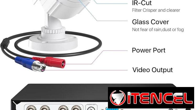 ZOSI H.265+ Full 1080p Sistema de cámara de seguridad para el hogar exterior e interior