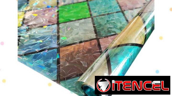 Papel adhesivo cristal vitral