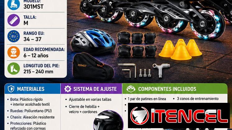 ⛸️ SET COMPLETO ⛸️ DE PATINES. MENSAJERIA CON FACTURA Y GARANTÍA. 📲 54833699