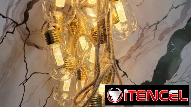 💡Bombillos LEd plásticos a prueba de agua con 16 bombillos. ✅6 m de largo, Ideal para terrazas o patios,cable tipo soga
